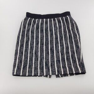 ANN‎ TAYLOR Petite Tube Woman's Blue and White Short Skirt 4P Cotton 55%